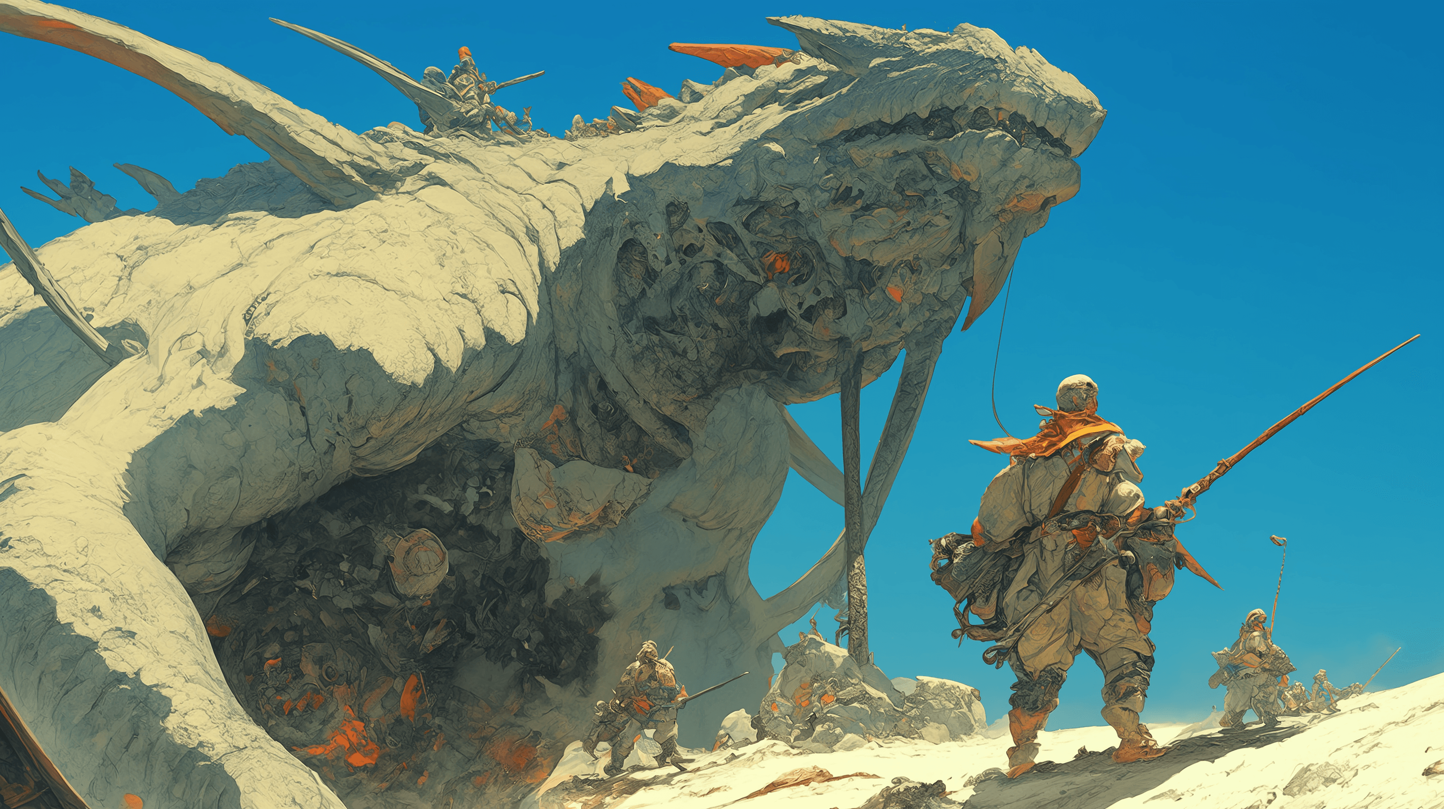 Dystopian sci-fi landscape